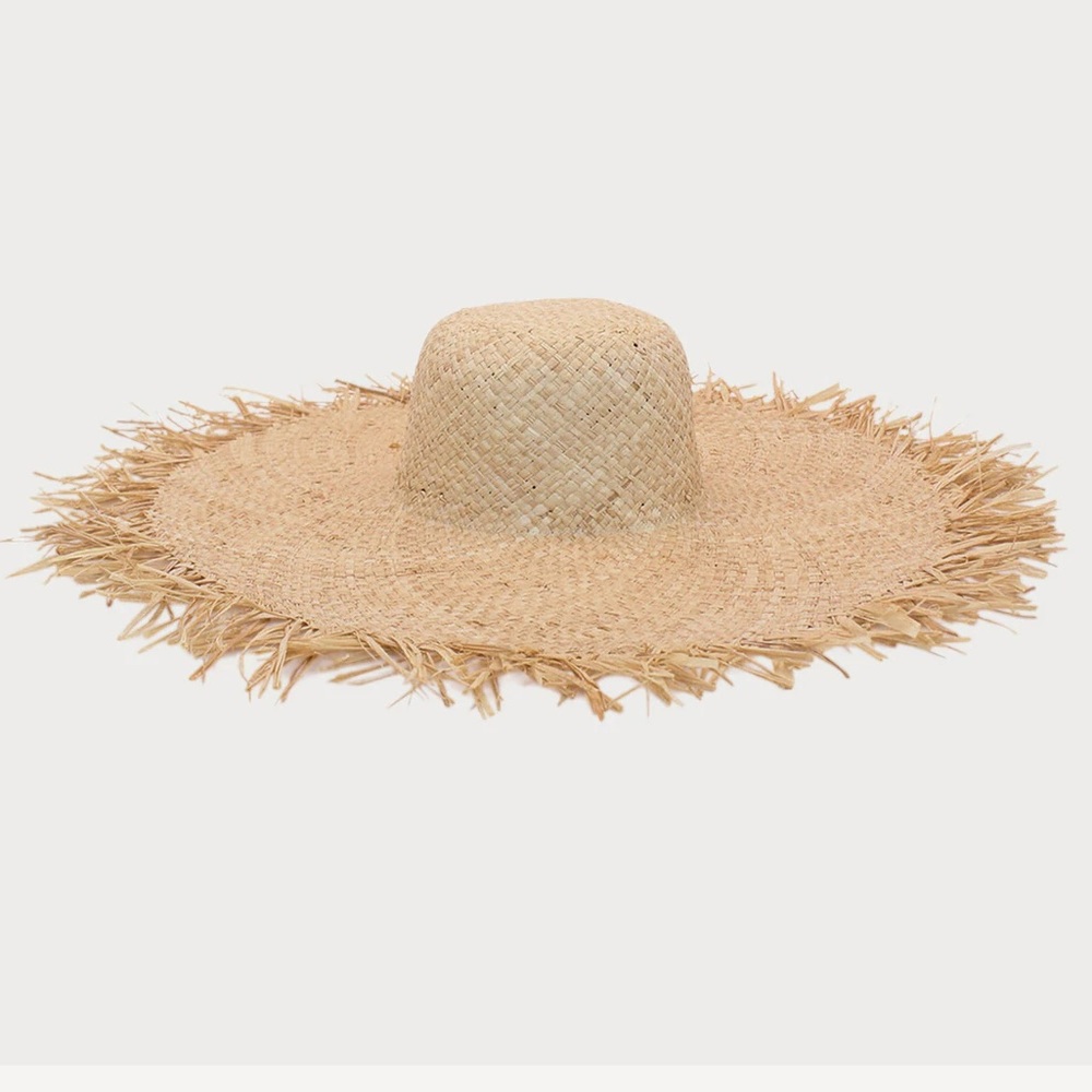 Raffia woven large sun hat - Picture 3 of 6